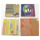 4 John Beachamp oils on canvas "Prison", etc.