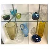 Collection of art glass including Blenko, etc.