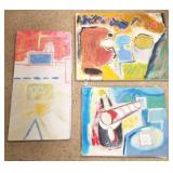 3 John Beauchamp oils on canvas- circa 1993, 1999,