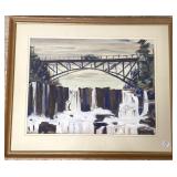 Framed signed R.W. Taylor watercolor-
