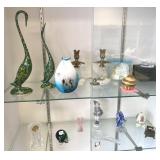 Group glass & china- art glass, crystal, Limoges,