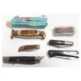 6 folding knives incl. one automatic, Normark, etc