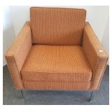 Mod upholstered chrome armchair- Milo