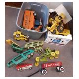 Group vintage steel trucks, Tonka, etc