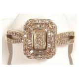 10k ring set with diamonds .25 cwt