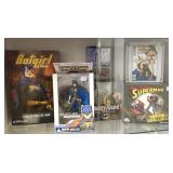 Group of superhero figures, etc. M.I.B.