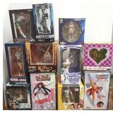 11 Anime figures in boxes