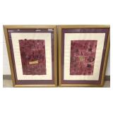 2 framed signed artworks on paper 24"x 30"