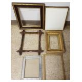 Group of frames including two 24 gilt frames