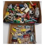 Group of vintage small cars, matchbox, Corgi, etc.