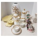 Group antique etc porcelain, tea set, etc