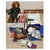 Group dolls, radio control cars, doll clothes, etc