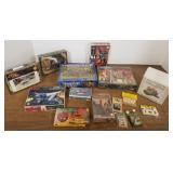 Group small games, models & figures in