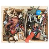 Large group action figures, etc in 2 boxes