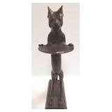 20" bronze cat figure