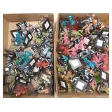 Group of miniature figures in 2 boxes