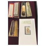 2 smoking items,1948 baseball card & harmonica