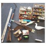 Group including Crossman air rifle, whirligig,