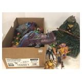 Group of Ninja Turtles etc. action figures