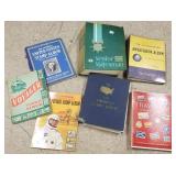 Group of stamp albums with stamps