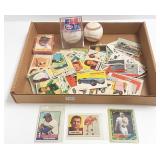 Group of vintage baseball & football cards, etc. &