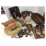 Group of collectibles, binoculars, etc.