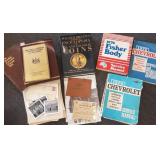 Group of books, photos, misc.