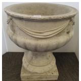 24" tall cement garden urn
