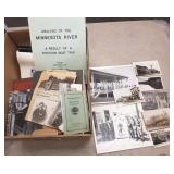 Group of books on Minnesota history, photos,