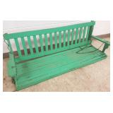 Antique painted wood porch swing (as seen)