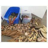 Large group of hunting, etc. clothing, boots &