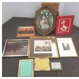 Group of framed art including original paintings,