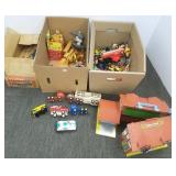 Group of assorted toys- wooden, metal, etc.