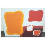 Unframed abstract oil on canvas- reverse