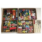 Hot Wheels cars, Matchbox cars, other small cars,