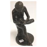 9" bronze figure - man with thorn