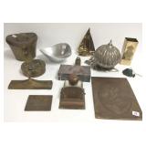 Group of metalware incl. India brass, Viking ship