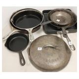 Group cookware incl. Griswold #3 pan, Wagner #9