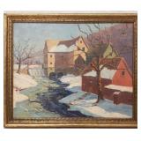 Framed signed oil on canvas 1938-