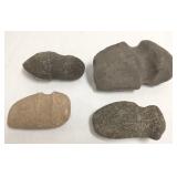 4 Native American stone axes (some as seen) - 4
