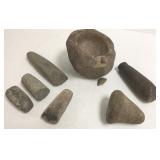 7 Native American stone artifacts including