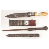 2 antique exotic knives with sheaths (sheath and