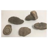 5 stone items - some artifacts, some natural