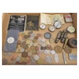Group coins, tokens, whistles & compasses, etc.