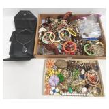Large group antique & vintage costume jewelry,