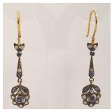 Tested gold & silver Edwardian sapphire & diamond