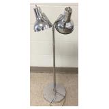 Chrome double floor lamp