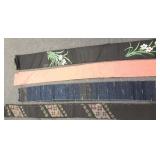 4 Oriental obis - 1 is hand woven