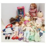 Group vintage, etc. dolls