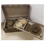 WWI officers trunk with complete uniform, hat,